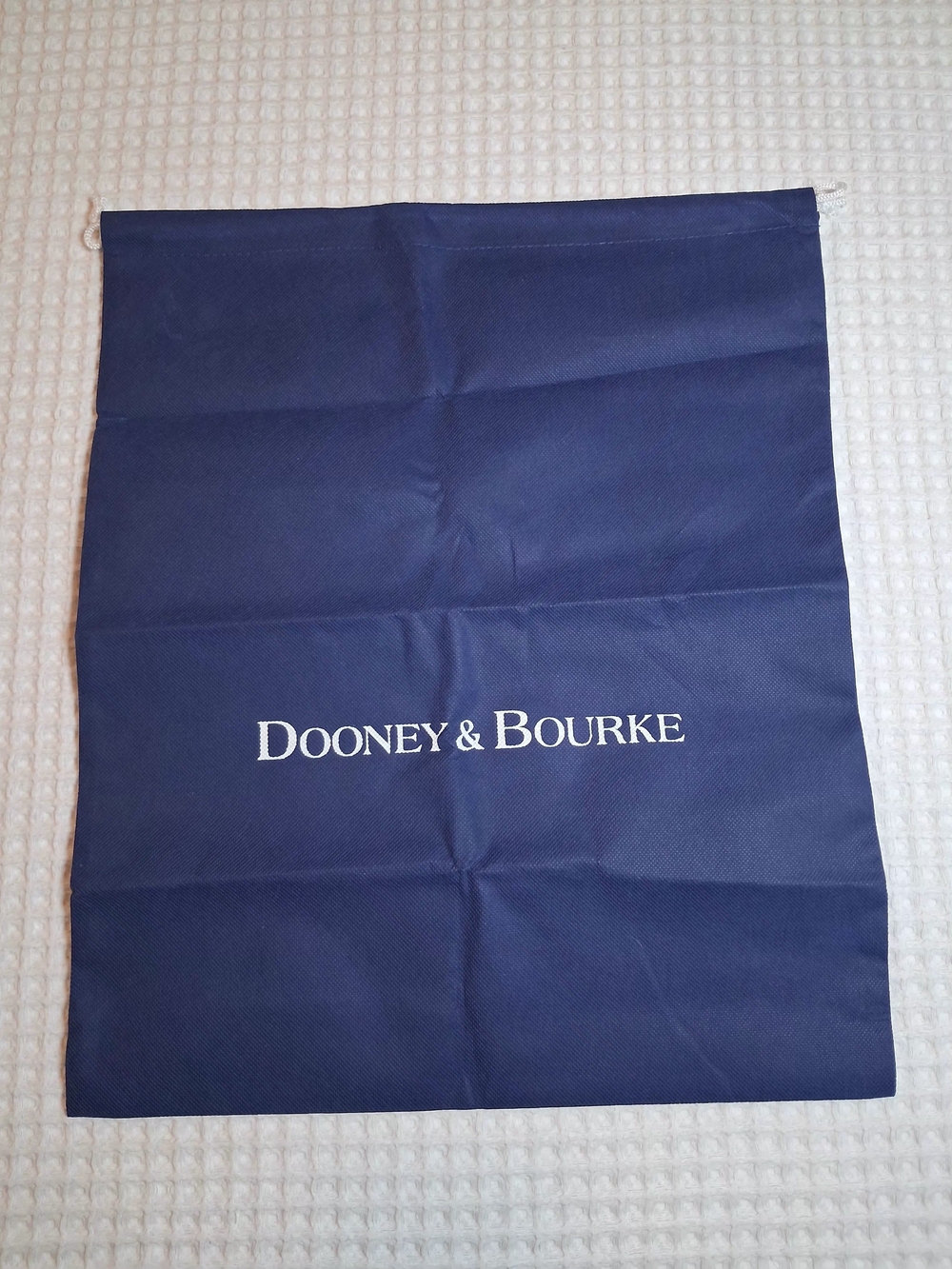 NEW Dooney & Bourke Drawstring Dustbag Blue/White 15.5 W X 18.5 L